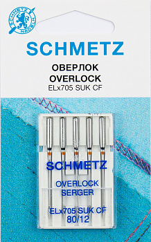 Иглы для швейных машин Schmetz SUK CF №80 оверлочные